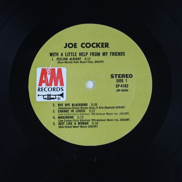 Joe Cocker With A Little Help From My Friends A&M Records SP-4182 - Picture 3 of 6